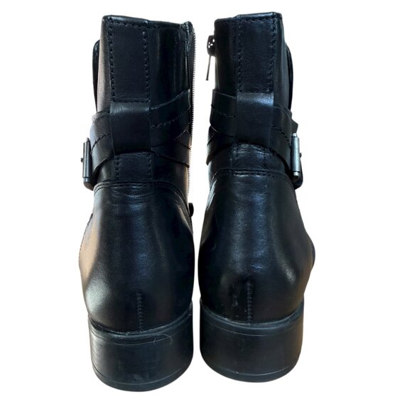 Clarks Cheshuntbe GTX black leather waterproof ankle biker boots size zip 6 1/2 - Picture 5 of 11